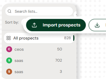 Prospects database in 12Pilot after import